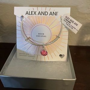 Alex and Ani Gold Rose Pink Gemstone Libra October Bracelet New
